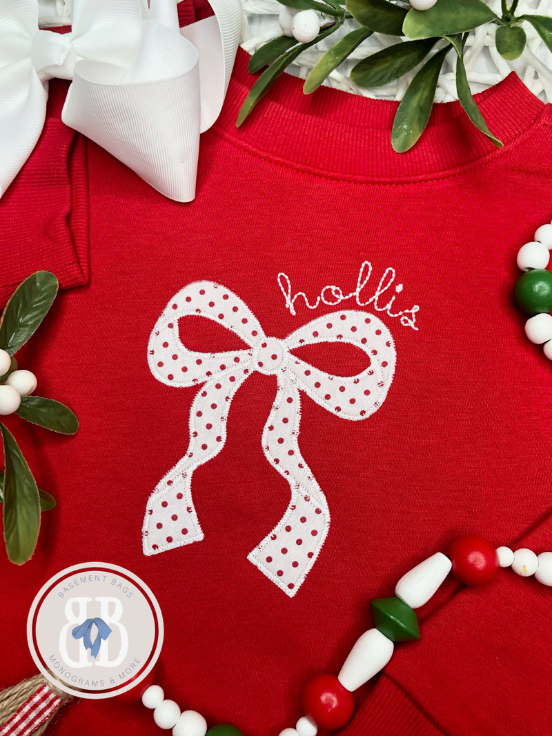 Holiday Scalloped Sweatshirt Set