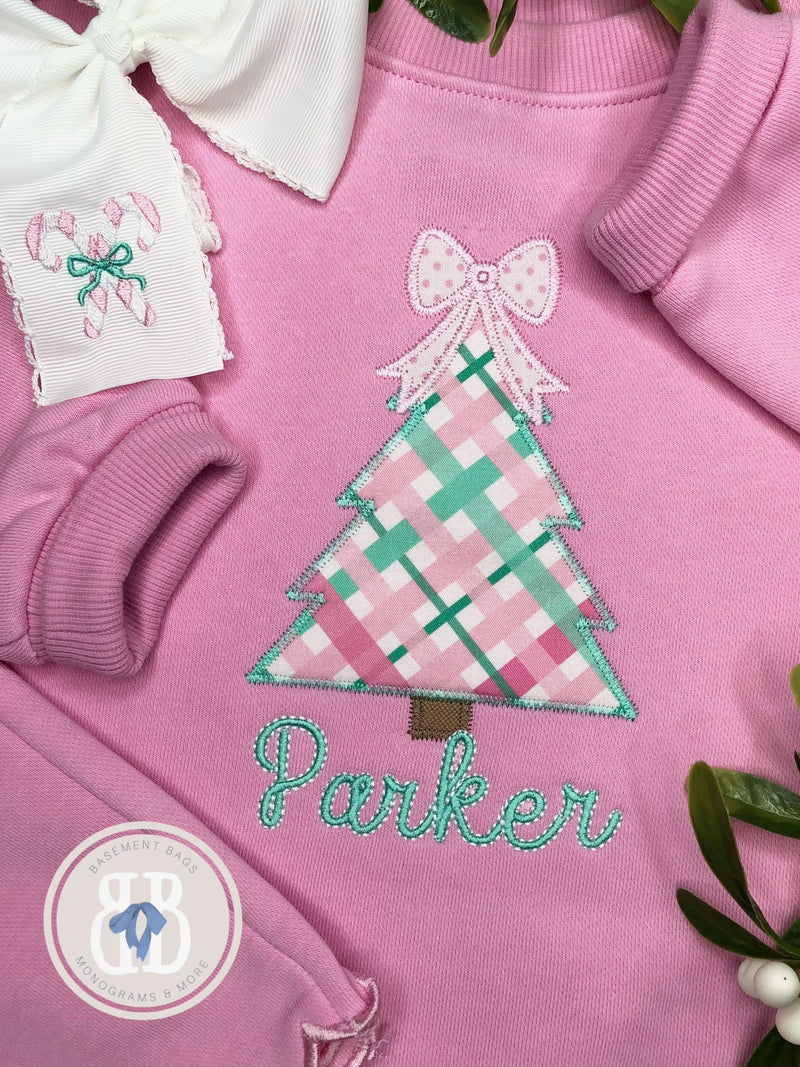 Holiday Scalloped Sweatshirt Set