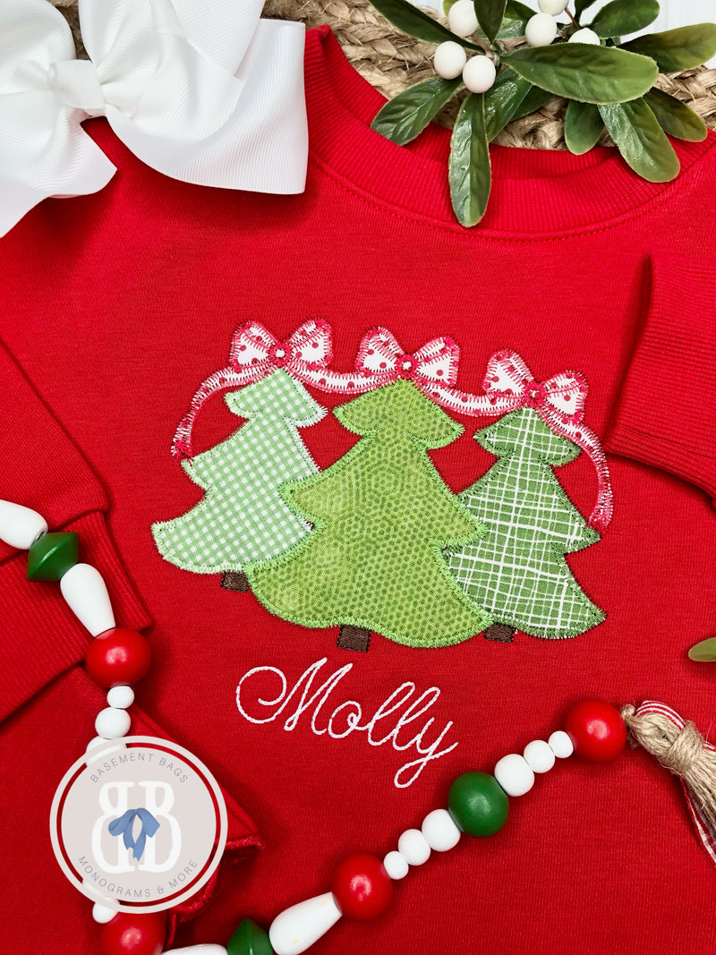 Holiday Scalloped Sweatshirt Set