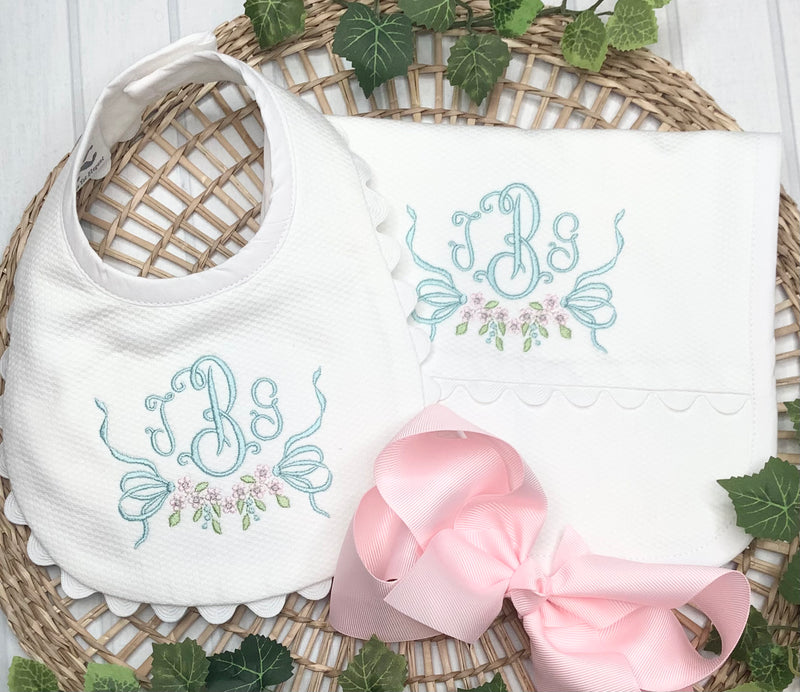 Heirloom Bib and Burp Set