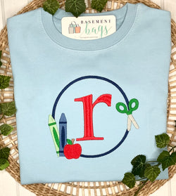 Crayon & Scissors Monogram Frame