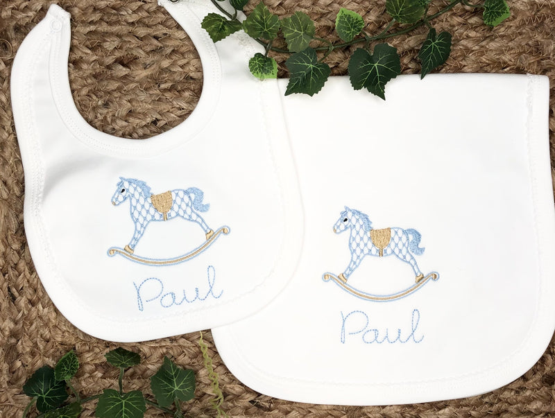 Picot Trim Bib & Burp
