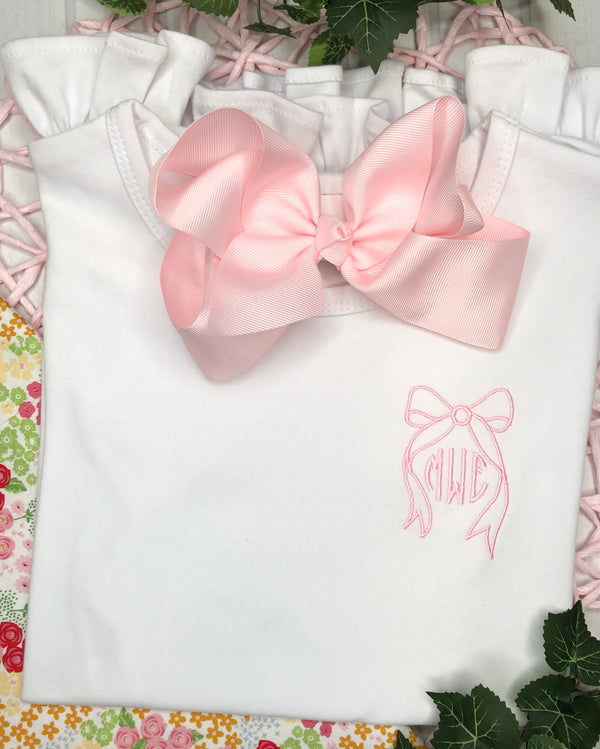 Left Chest Bow Monogram
