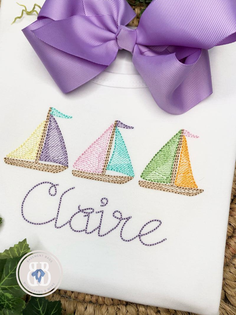 Watercolor Sailboats