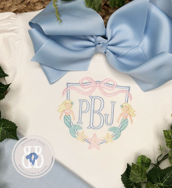 Mermaid Monogram Frame