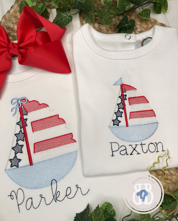Patriotic Sailboat