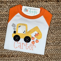 Pumpkin Construction Equipment Shirts