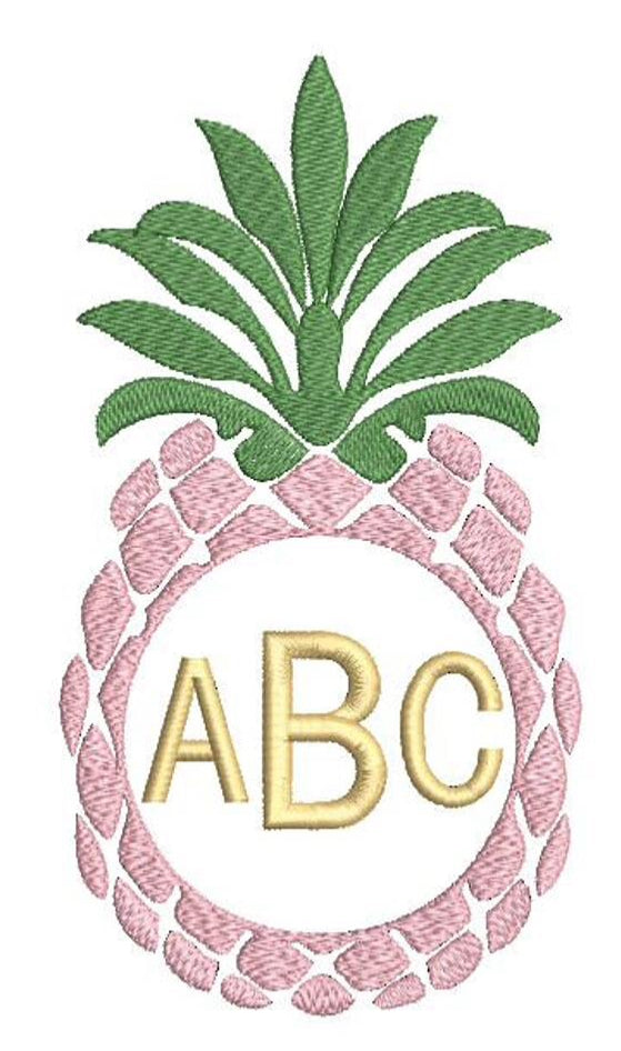 Pineapple Monogram  Kitchen Towel