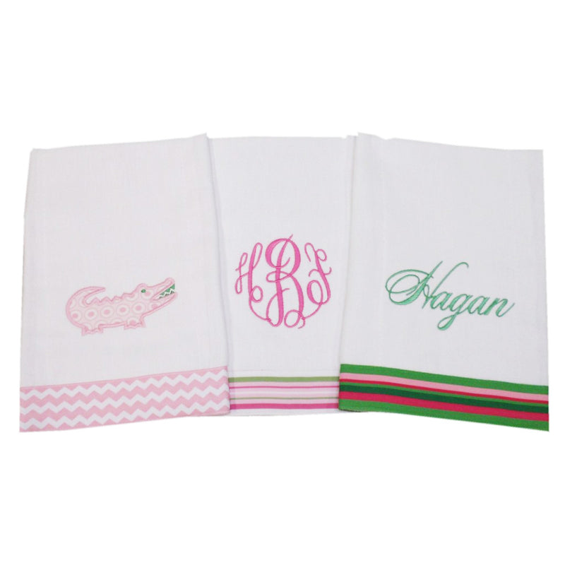 Personalized Burp Cloth Set with Design