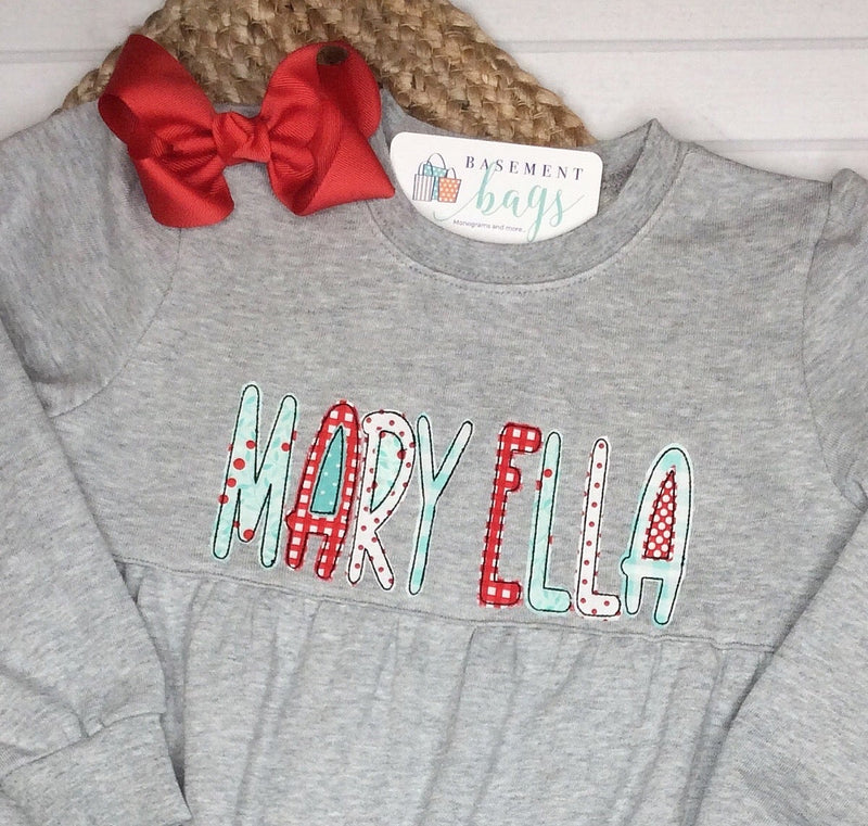 Bubble Sweatshirt with Appliqued Name
