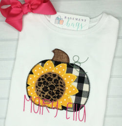 Sunflower Pumpkin Girls Shirt