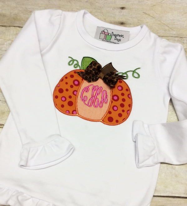 Pumpkin Monogram Tee Shirt