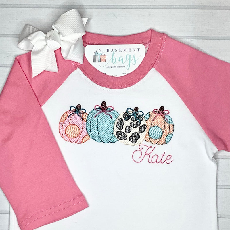 Preppy Pumpkin Girls Shirt