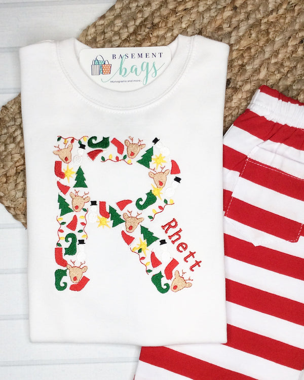 Christmas Initial Shirt