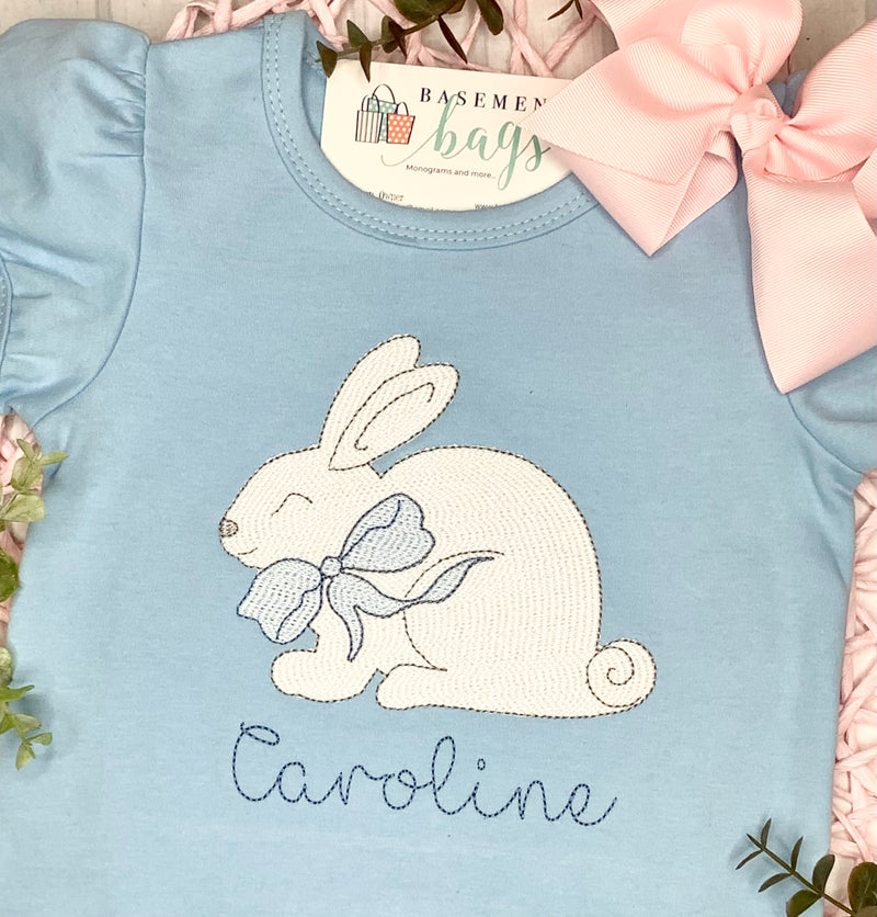 Bunny on Blue! (Or pink)