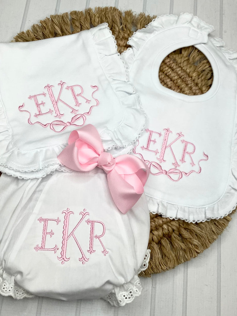 Classic Baby Girl Personalized Gift Set