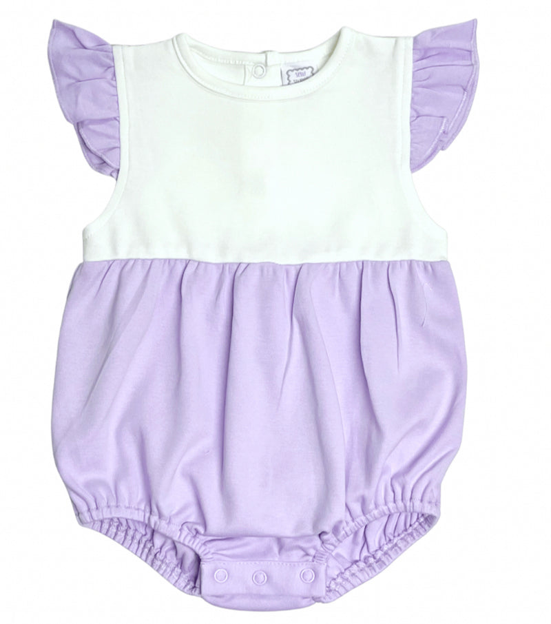 Flutter Sleeve Romper (applique name)