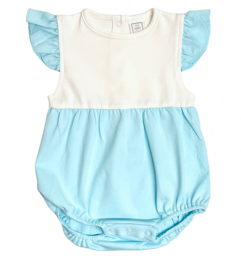 Flutter Sleeve Romper (Spring Applique Name)