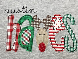 Christmas Themed Name Shirt