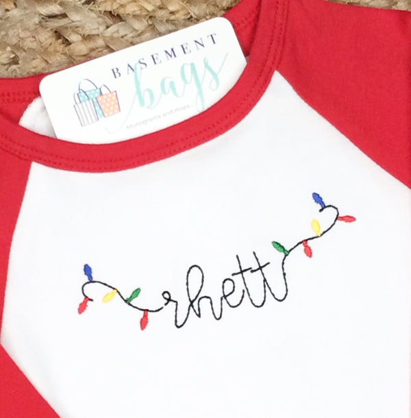 Christmas Lights Name Shirt