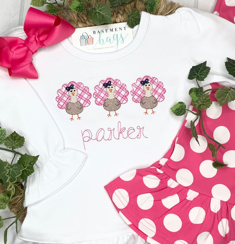 Gingham Turkey Trio