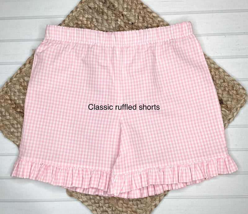 Retro Sunglasses Ruffled Shorts & Shirt Set
