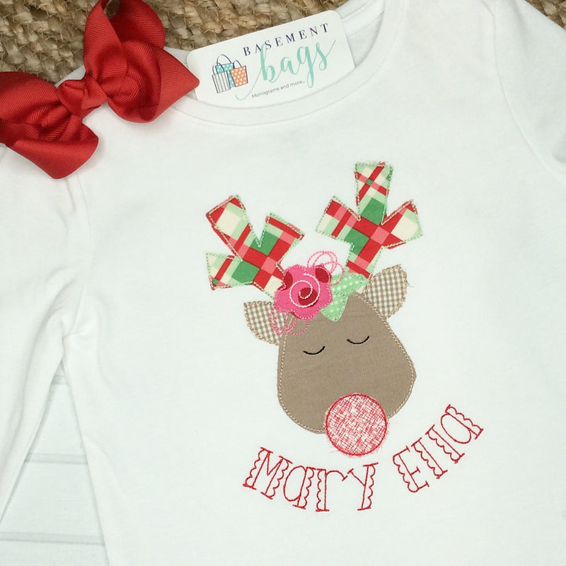 Whimsical Vintage Reindeer Tee Shirt