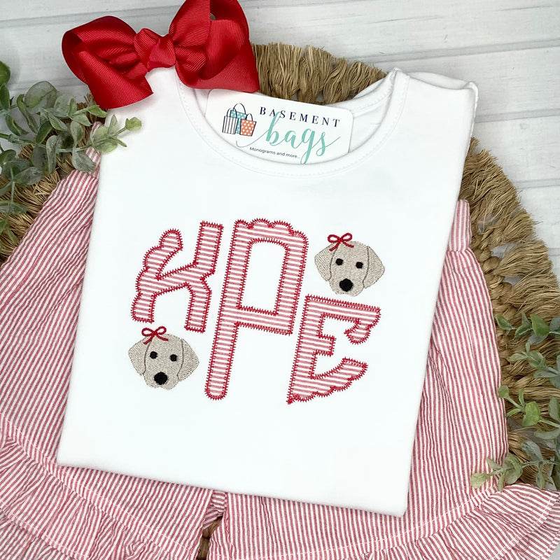 Monogram plus Mini Design Ruffled Shorts & Shirt Set