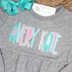 Bubble Sweatshirt with Appliqued Name