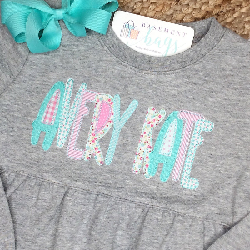 Bubble Sweatshirt with Appliqued Name