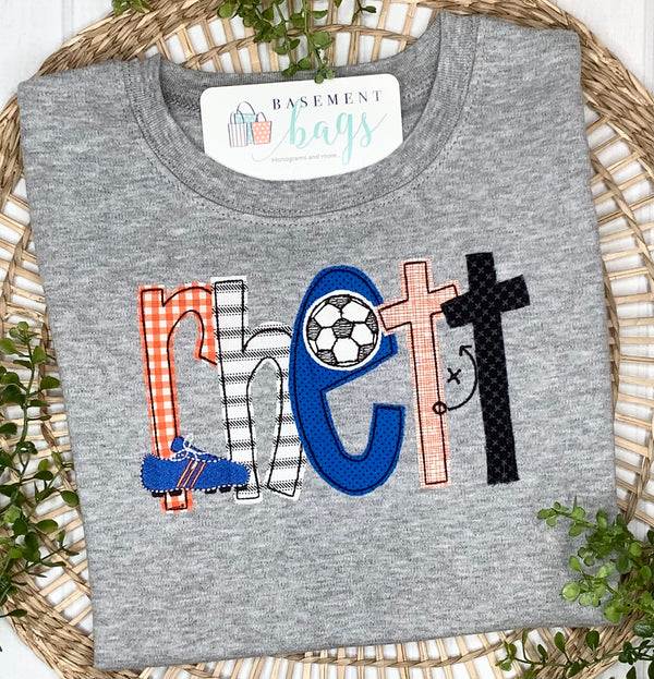 Soccer Themed Name Shirt