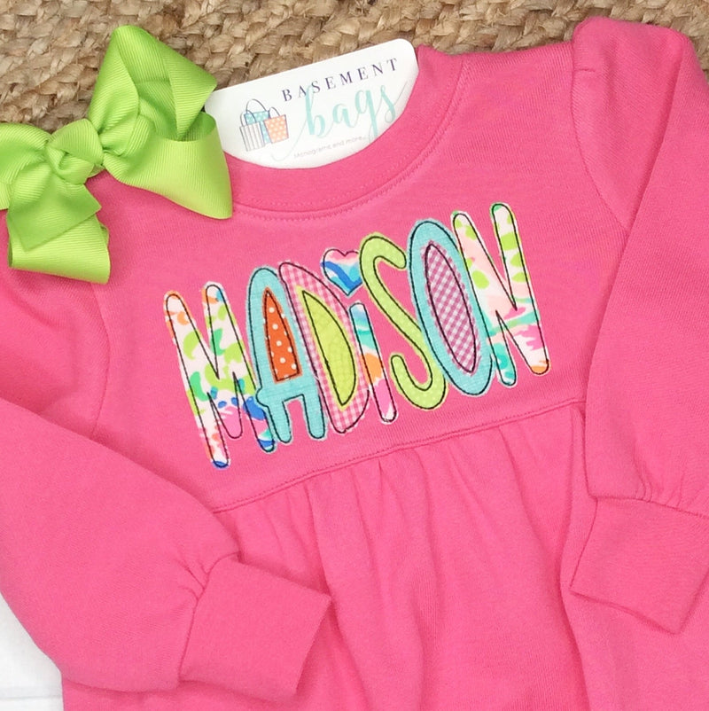 Bubble Sweatshirt with Appliqued Name