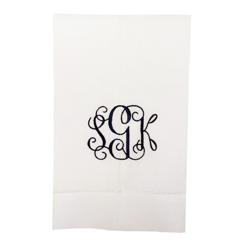 Monogrammed Hemstitch Guest Towels