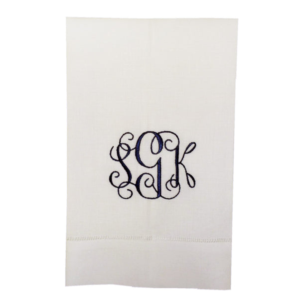 Monogrammed Hemstitch Guest Towels