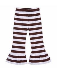 Girls Stripe Ruffled Pants