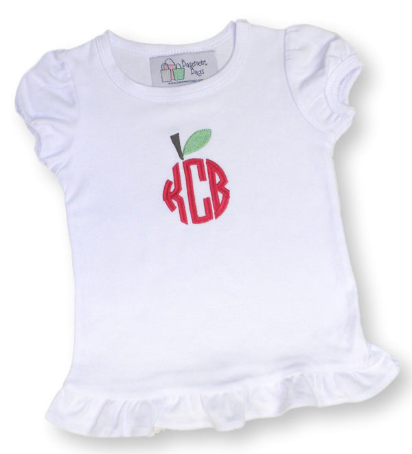  monogrammed Grils Apple  t-shirt