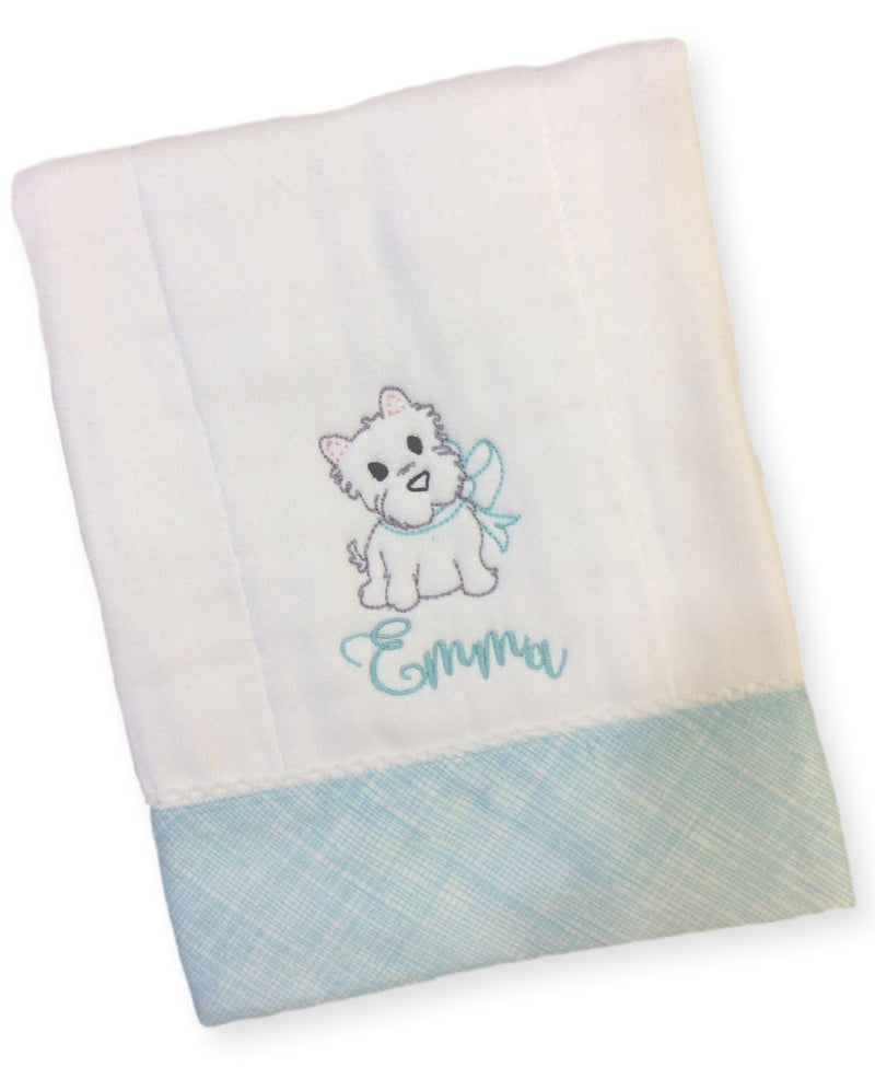 Vintage Pup Burp Cloth