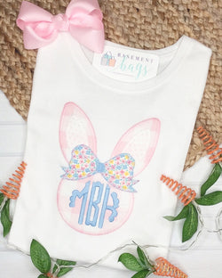 Monogrammed Bow Bunny Shirt