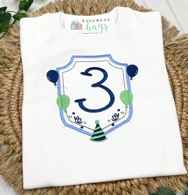 Birthday Crest with Number Shirt