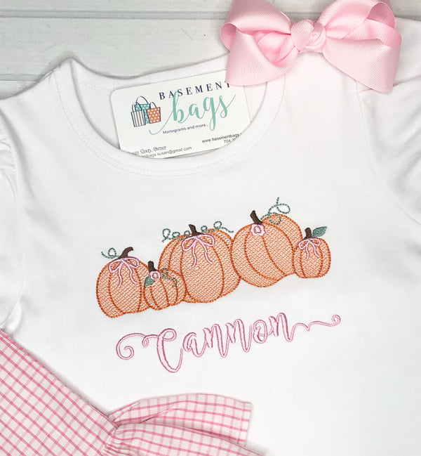 Pumpkins In a Row Girls Shirt