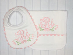 Heirloom Bib and Burp Set