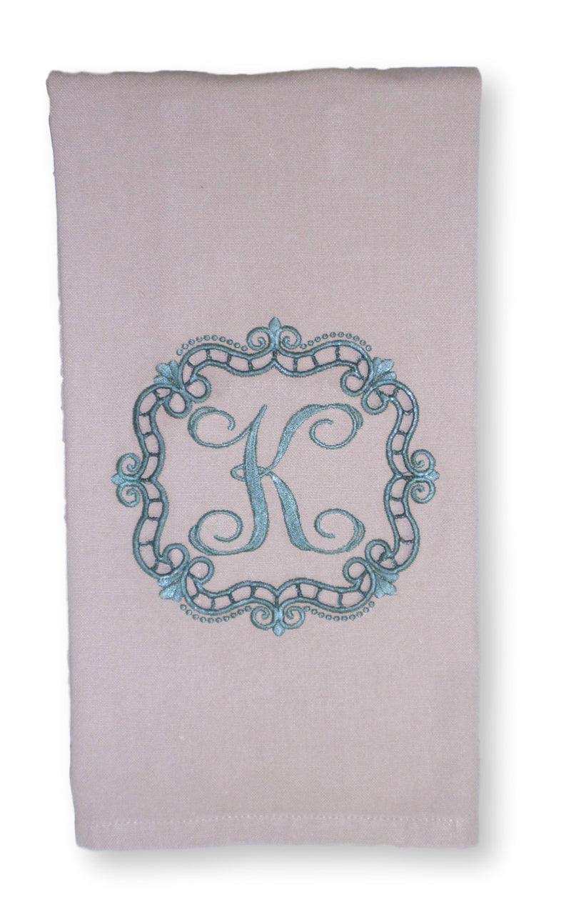personalized linen hand towel