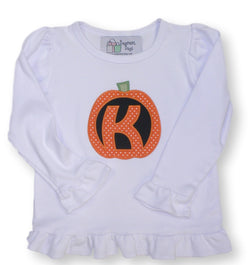 Pumpkin Initial Tee Shirt