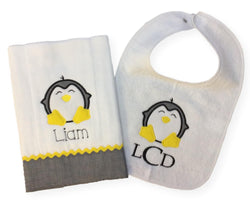 Liam Bib and Burp Set