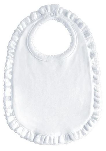 Picot Edge Ruffled Bib and Burp