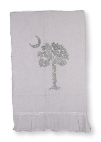 personalized linen hand towel
