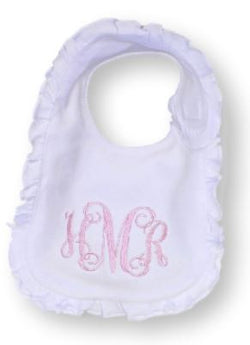 Personalized baby bib-ruffled